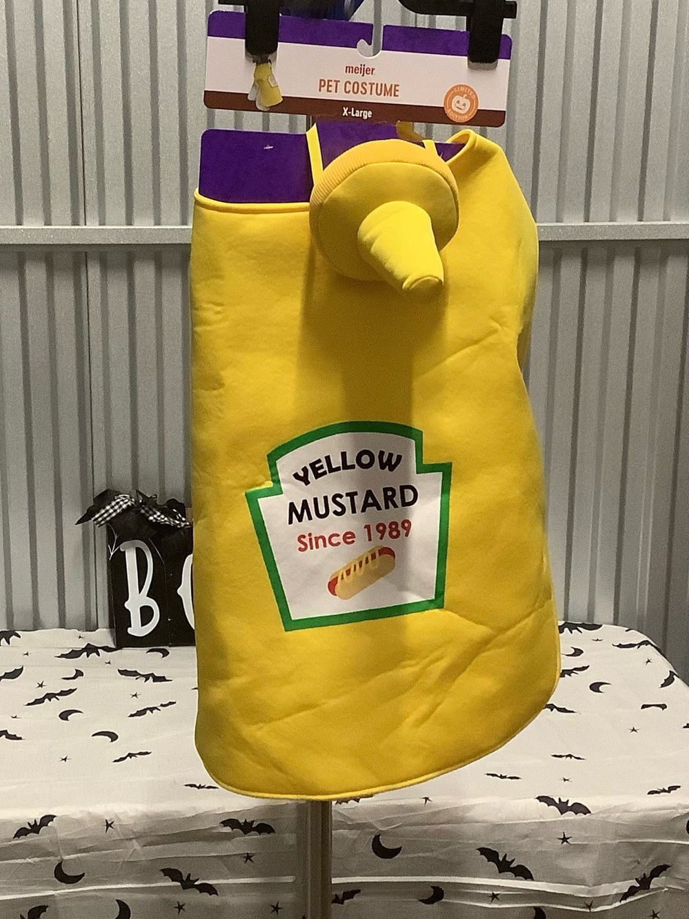 Yellow Mustard Plush Pet Costume - Yellow size X-Large